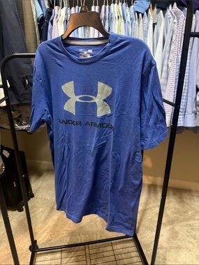 Under Armour Men's Royal Blue Logo Short Sleeve Performance Tee